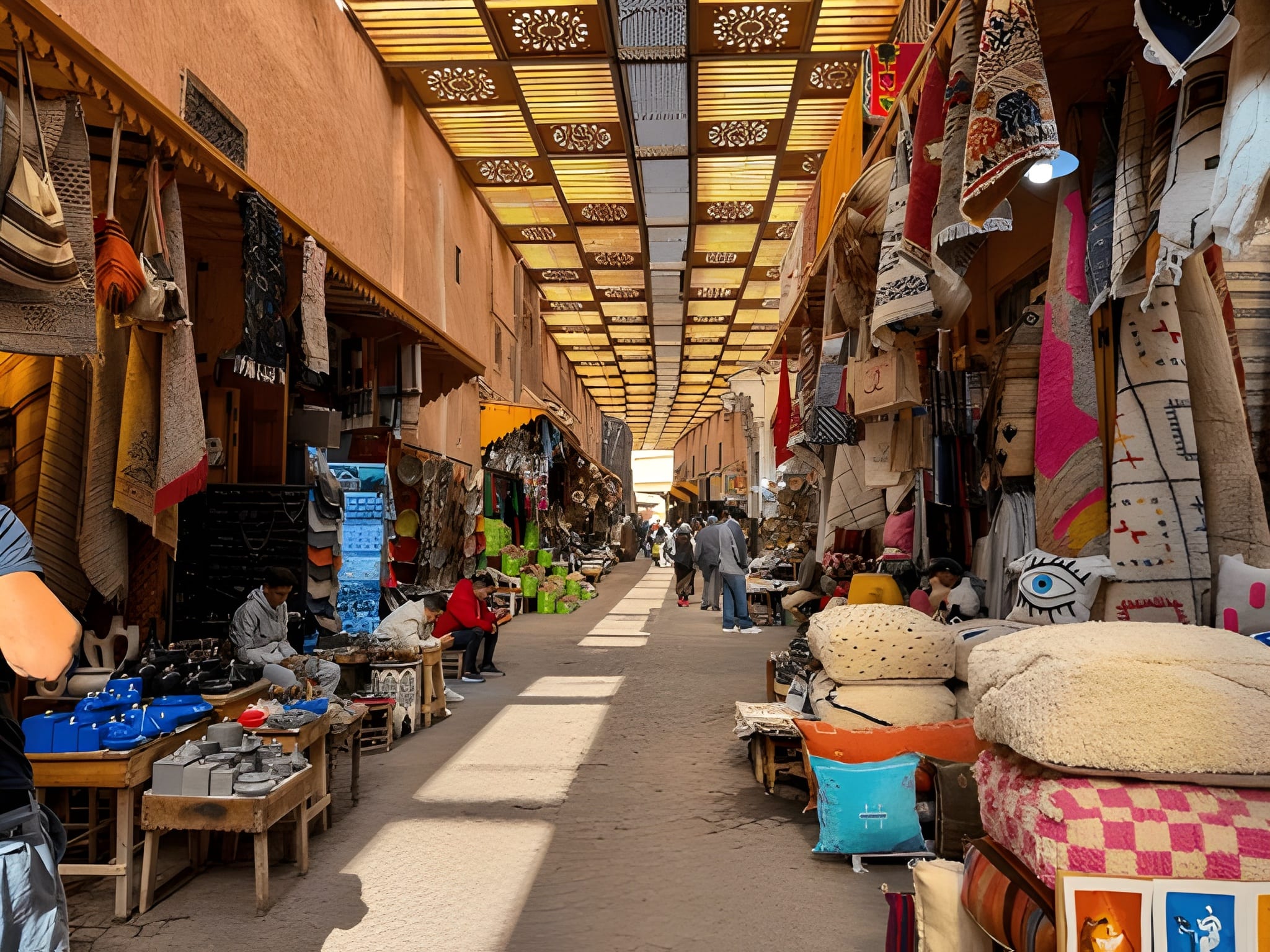 Souk El Had Agadir market experience - colorful spice vendors and traditional Moroccan markets